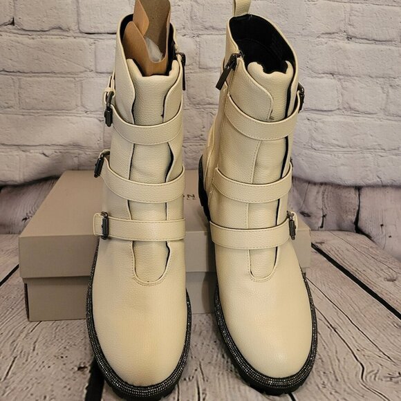 Kenneth Cole Tate Biker Jewel Lug Sole Boot - Picture 2 of 11